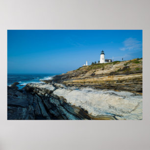 Póster Maine, Punto Pemaquid, Faro Punto Pemaquid
