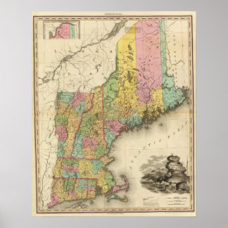 Póster Maine y New Hampshiere
