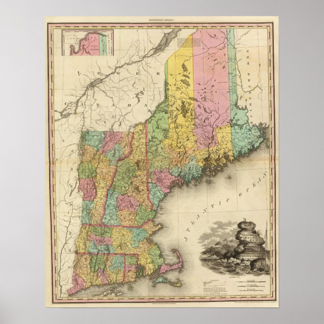 Póster Maine y New Hampshiere (Frente)