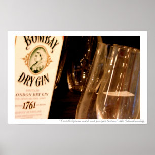 Póster Maíz de grano destilado y bayas de enebro