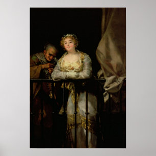 Póster Maja and Celestina on a Balcony, 1805-12
