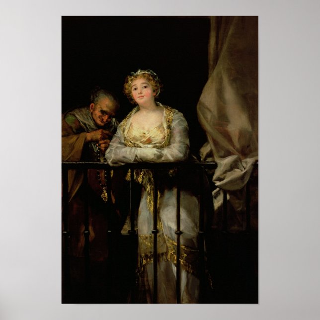 Póster Maja and Celestina on a Balcony, 1805-12 (Frente)