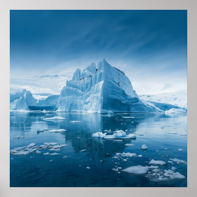 Póster Majestad congelada - Escena de Iceberg Ártico de P (Frente)