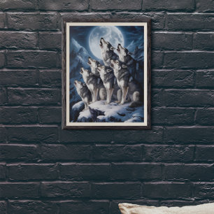 Póster Majestad de la Luna de Lobo