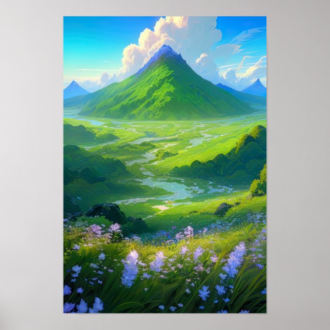 Póster Majestad de la Naturaleza, Volcán Verde (Frente)