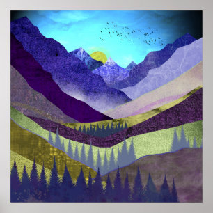 Póster Majestad de las Montañas Púrpuras