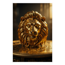 Póster Majestad del León Dorado