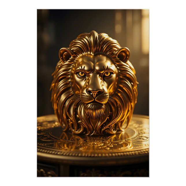 Póster Majestad del León Dorado (Anverso)