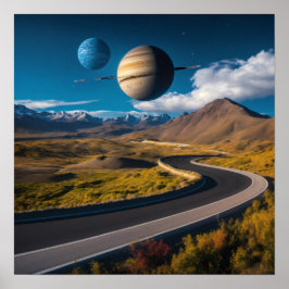 Póster Majestad en anillo y gigante del hielo: Saturno y 