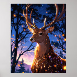 Póster Majestad mística: El venado real