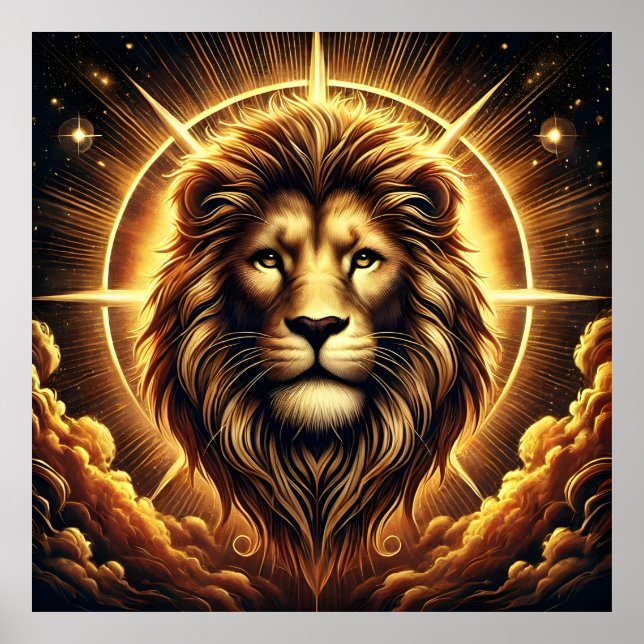 Póster Majestad Solar - El León Divino (Frente)