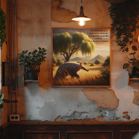 Majestic Aardvark en el campo de la luz del sol