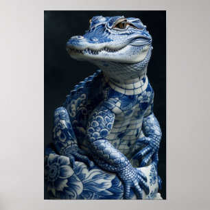 Póster Majestic Albino Alligator Poster - Exquisito Tradi