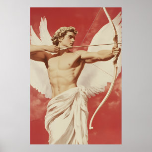 Póster Majestic Angelic Archer - Un símbolo de amor y pas