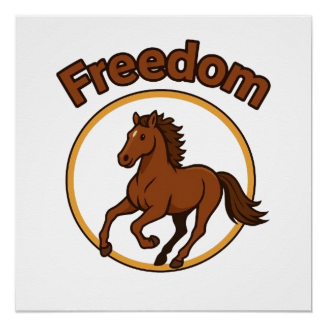 Póster **Majestic Arabian Horse in the Golden Desert** (Anverso)