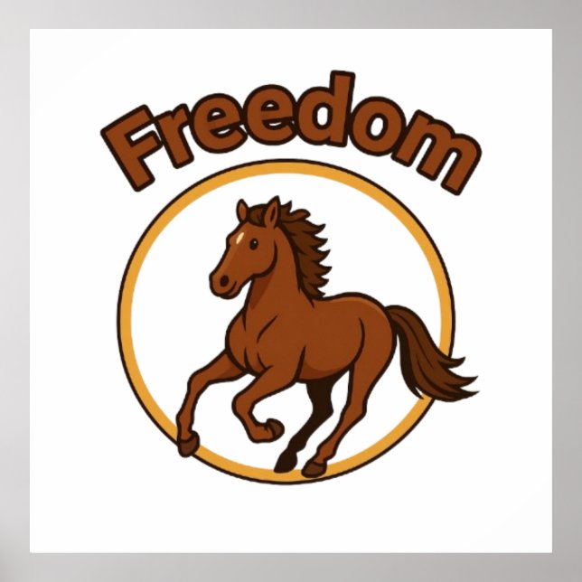 Póster **Majestic Arabian Horse in the Golden Desert** (Frente)