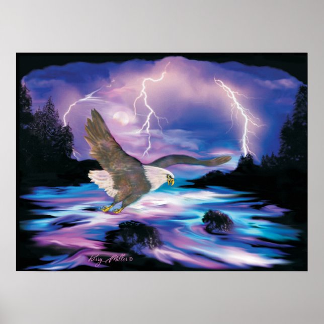 Póster Majestic Bald Eagle Soaring (Frente)