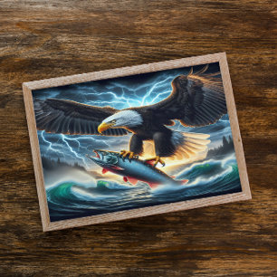 Póster Majestic Bald Eagles Hunter