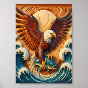 Póster Majestic Eagle Clube un pescado 7x5