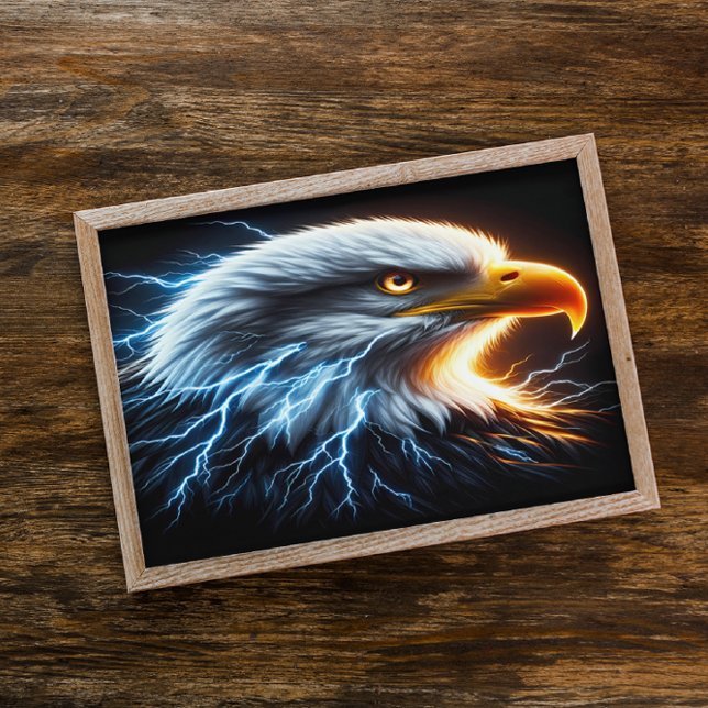 Póster Majestic Eagle Embracing Lightning (Subido por el creador)