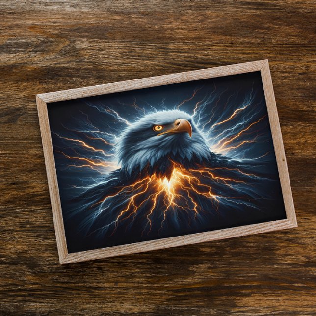 Póster Majestic Eagle Embracing Lightning (Subido por el creador)