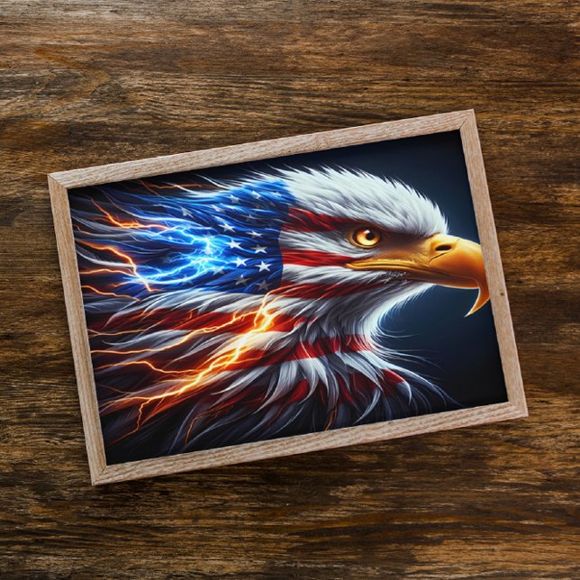 Póster Majestic Eagle Saludando Con Orgullo Americano (Subido por el creador)
