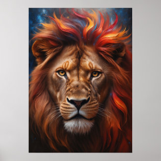 Póster Majestic Fire Lion