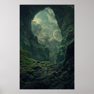 Póster Majestic Fox en Earthy Landscape Poster