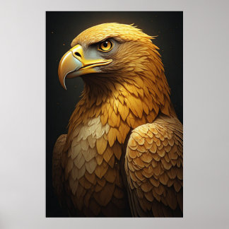 Póster Majestic Golden Eagle Portrait 