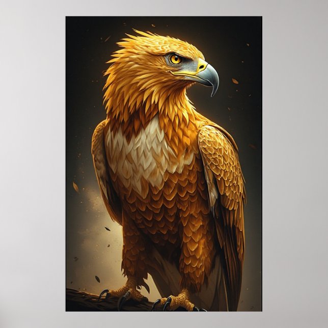 Póster Majestic Golden Eagle Portrait  (Frente)