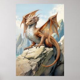 Póster Majestic Knucker Dragon Lounging Poster