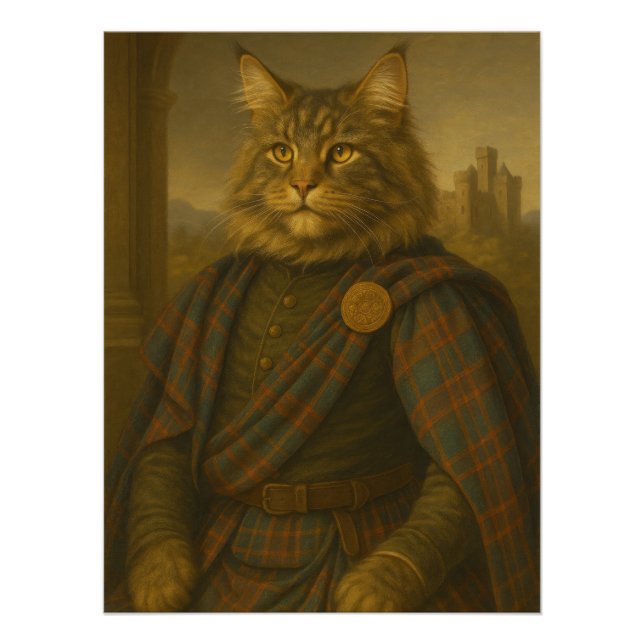 Póster  Majestic Maine Coon Scottish Laird (Anverso)