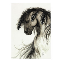 Majestic Mustang de BiHrLe Gray Horse Poster