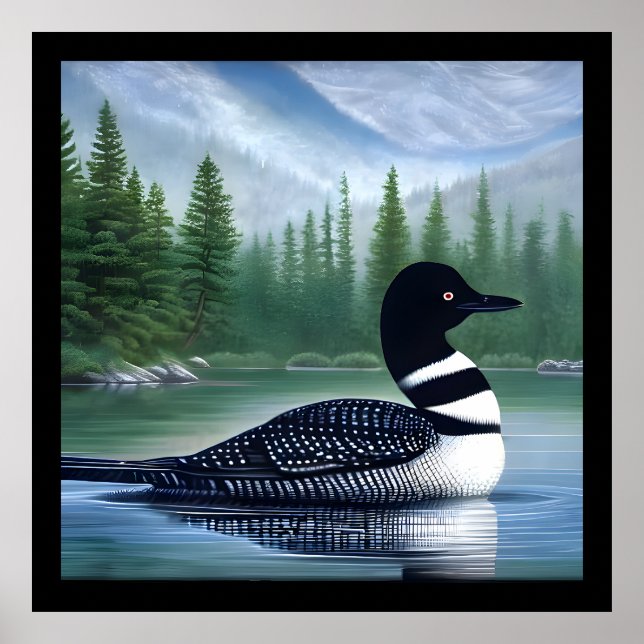 Póster Majestic Northern Wilderness Loon (Frente)