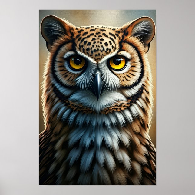Póster Majestic Owl Portrait Wall Art (Frente)