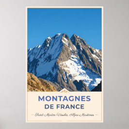 Póster Majestic Peaks of the French Alps
