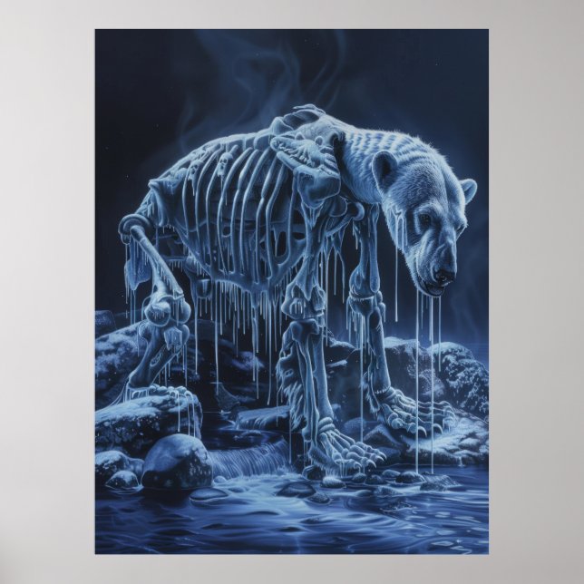 Póster Majestic Polar Bear Skeleton Poster (Frente)