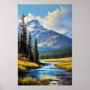 Póster Majestic Snowy Mountain