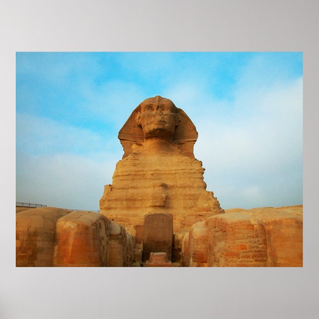 Póster Majestic Sphinx Pyramids Poster egipcio (Frente)