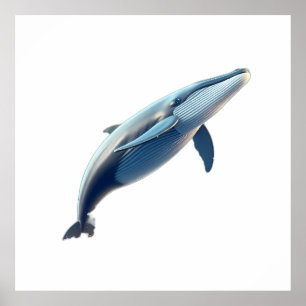 Póster Majestic Whale Duo in Ocean Depths