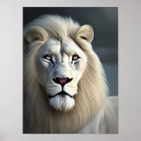 Majestic White Lion Art