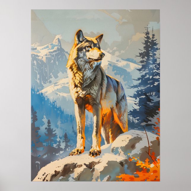 Póster Majestic Wolf (Frente)