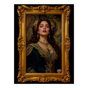 Póster Majestuosa Elegancia Del Retrato De Valerine d’Auv