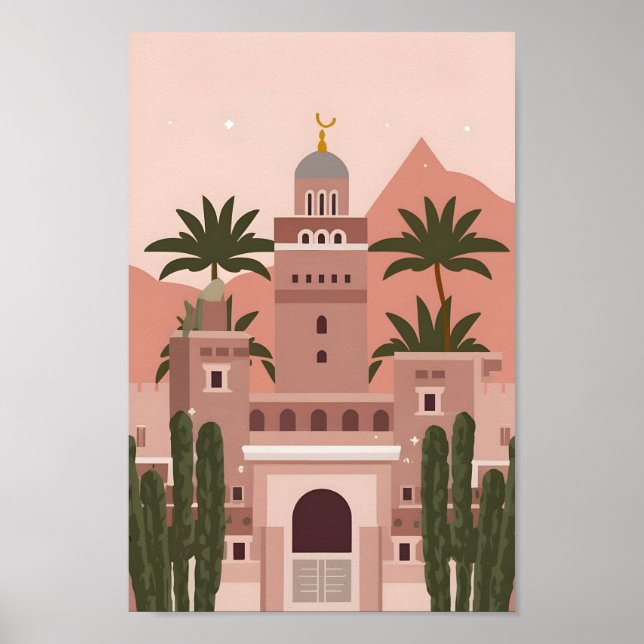 Póster Majestuosa Marrakech City Elegance 4K Vistas (Frente)
