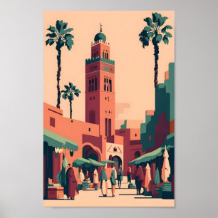 Póster Majestuosa Marrakech City Elegance 4K Vistas
