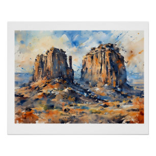 Póster Majestuosas Mitten Buttes Arizona,