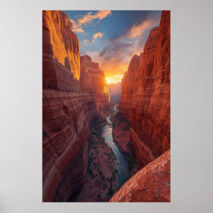 Póster "Majestuoso Canyon Sunset - Paisaje natural