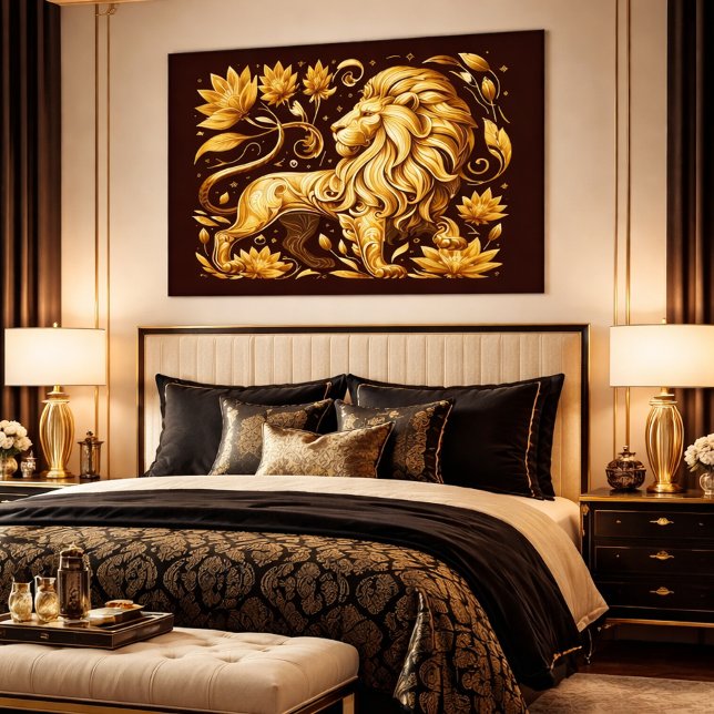 Póster Majestuoso León de Oro (Subido por el creador)