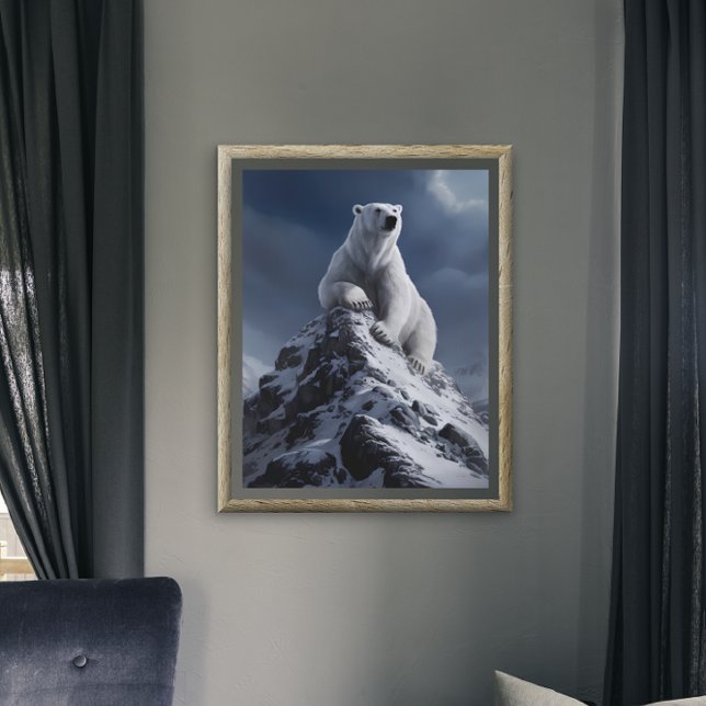 Póster Majestuoso oso polar en la cima de la cumbre de ni (Subido por el creador)