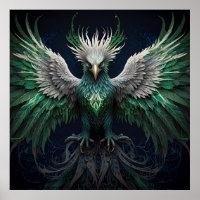 Majestuoso pájaro verde y blanco